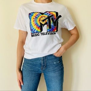 MTV Tie Dye Logo Graphic 100% cotton Tee